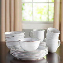 Load image into Gallery viewer, White Annabelle 16 Pieces Dinnerware Set, Service For 4 #871HW
