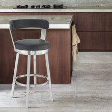Load image into Gallery viewer, Brushed stainless steel Annaliisa Swivel Counter Stool MRM3716
