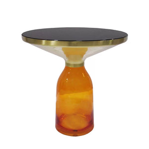 Anndale 20'' Tall Glass Pedestal End Table