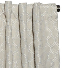 Load image into Gallery viewer, Anno Crescent Geometric Max Blackout Thermal Rod Pocket Single Curtain Panel Beige 29CDR

