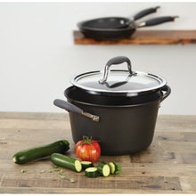 Load image into Gallery viewer, Black Anolon Advanced 4.5-qt. Tapered Stock Pot with Lid 7240

