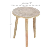 Load image into Gallery viewer, Anthea 22&#39;&#39; Tall Solid Wood 3 Legs End Table
