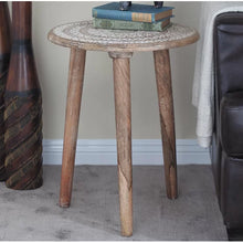 Load image into Gallery viewer, Anthea 22&#39;&#39; Tall Solid Wood 3 Legs End Table
