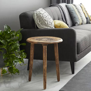 Anthea 22'' Tall Solid Wood 3 Legs End Table