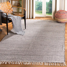 Load image into Gallery viewer, Jodi Geometric Handmade Flatweave Cotton Ivory/Anthracite Area Rug, #6398
