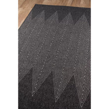 Load image into Gallery viewer, Antigua Chevron Indoor / Outdoor Area Rug in Charcoal 2&#39; x 3&#39;
