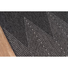 Load image into Gallery viewer, Antigua Chevron Indoor / Outdoor Area Rug in Charcoal 2&#39; x 10&#39;

