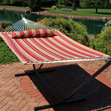 Load image into Gallery viewer, Red Stripe Antoine Double Spreader Bar Hammock #9449
