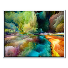 Load image into Gallery viewer, 36&quot; H x 46&quot; W x 1.5&quot; D Antonio Colorful Motion Gradients Of Surreal Mountains And Clouds - Painting on Canvas
