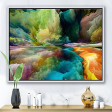 Load image into Gallery viewer, 36&quot; H x 46&quot; W x 1.5&quot; D Antonio Colorful Motion Gradients Of Surreal Mountains And Clouds - Painting on Canvas
