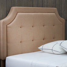 Load image into Gallery viewer, Queen Latte Aoting Upholstered Panel Headboard MRM4118
