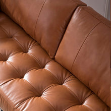 Load image into Gallery viewer, Apgar 88.5&quot; Wide Genuine Leather Square Arm Sofa SB1784
