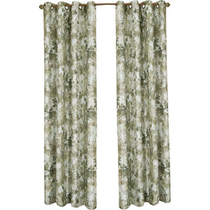Apollus Lined Floral Semi-Sheer Thermal Grommet Single Curtain Panel (Set of 2) GL1242