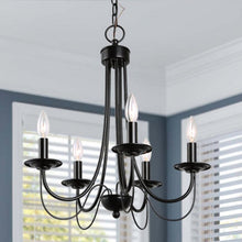 Load image into Gallery viewer, Black April-Leigh 5 - Light Candle Style Empire Chandelier 3035AH
