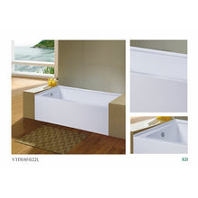 Load image into Gallery viewer, White Aqua Eden 60&quot; x 31&quot; Alcove Soaking Acrylic Bathtub (Part number: VTDE603122L) MRM1189
