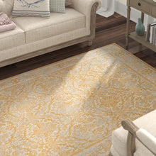 Load image into Gallery viewer, Rectangle 9&#39; x 12&#39; Aquene Power Loom Ivory/Gold Rug
