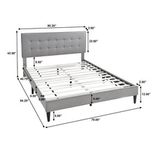 Load image into Gallery viewer, Aquilla Tufted Upholstered Low Profile Platform Bed king
