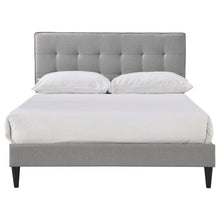 Load image into Gallery viewer, Grey Aquilla Tufted Upholstered Platform Bed King (252MM)
