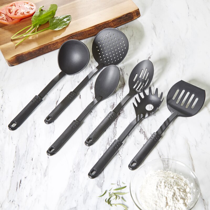 Black Araceli 6-Piece Kitchen Utensil Set 2239CDR/GL