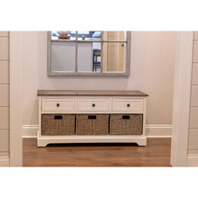 Load image into Gallery viewer, Ardina Drawer Storage Bench White/Brown
