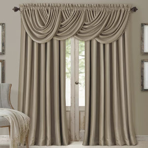 Ardmore Solid Color Scalloped 52'' Window Valance