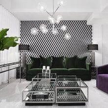 Load image into Gallery viewer, Polished Nickel Argento 12-Light Sputnik Modern Linear Chandelier - 789CE
