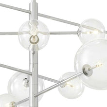 Load image into Gallery viewer, Polished Nickel Argento 12-Light Sputnik Modern Linear Chandelier - 789CE
