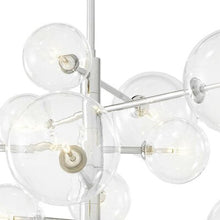 Load image into Gallery viewer, Polished Nickel Argento 12-Light Sputnik Modern Linear Chandelier - 789CE
