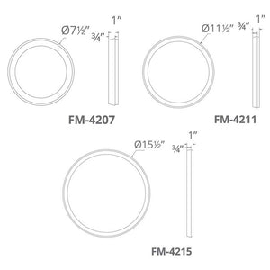 1" H x 19" W x 19" D Argo 1 - Light LED Flush Mount MRM1415