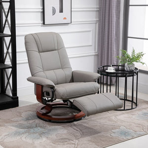 Aricely 30.75'' Wide Faux Leather Manual Swivel Ergonomic Recliner
