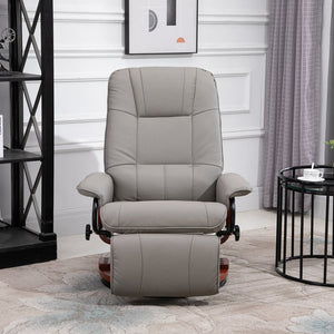 Aricely 30.75'' Wide Faux Leather Manual Swivel Ergonomic Recliner