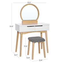Load image into Gallery viewer, Arinze 31.5&#39;&#39; Wide Vanity Set with Stool and Mirror

