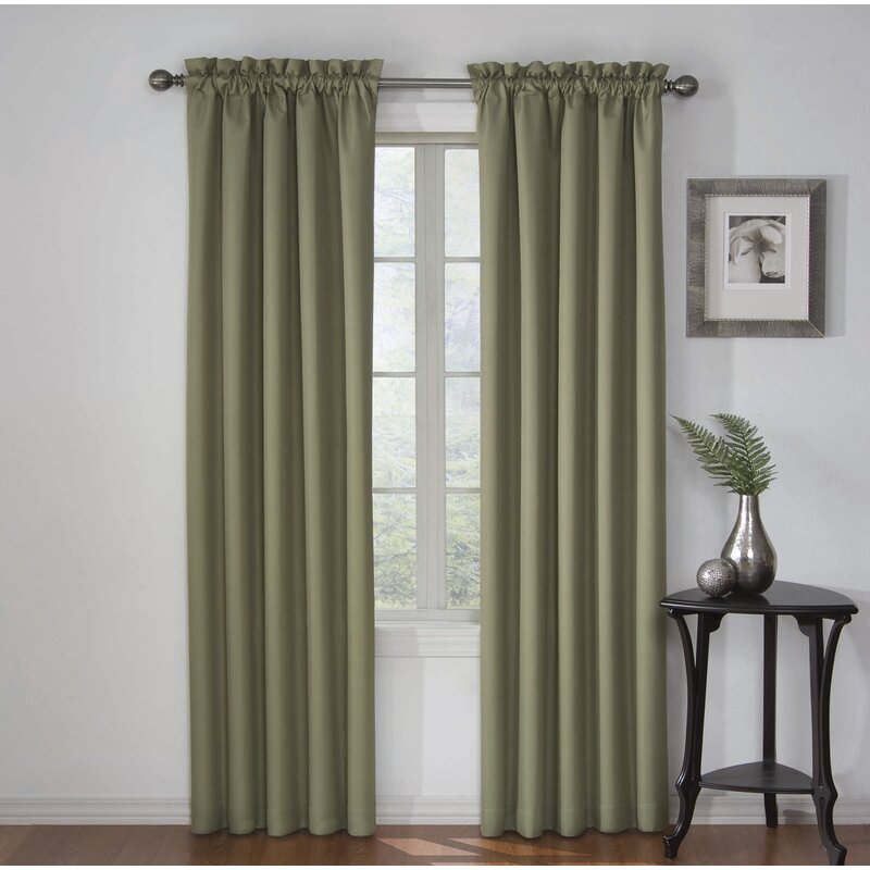 Arkema Solid Blackout Thermal Rod Pocket Single Curtain Panel GL1124