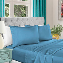 Load image into Gallery viewer, King Medium Blue Arling 1000 Thread Count Egyptian Certified Cotton Sateen Sheet Set

