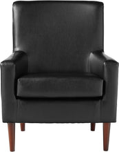 Load image into Gallery viewer, Parker Lane Emma Arm Chair, Leatherette Black, #6362
