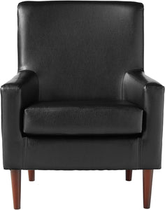 Parker Lane Emma Arm Chair, Leatherette Black, #6362