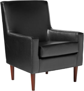 Parker Lane Emma Arm Chair, Leatherette Black, #6362