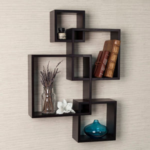 Espresso Armgard Square Accent Shelf