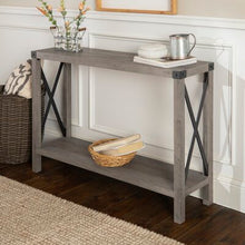 Load image into Gallery viewer, Arsenault 46&quot; Console Table Grey Wash 512CDR
