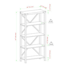 Load image into Gallery viewer, Arsenault 64&#39;&#39; H x 30&#39;&#39; W Etagere Bookcase 2191AH
