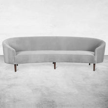 Load image into Gallery viewer, Art Deco 105&#39;&#39; Velvet Round Arm Curved Sofa
