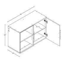 Load image into Gallery viewer, White Artavius 24&quot; H x 36&quot; W x 16&quot; D Storage Cabinet 7661RR
