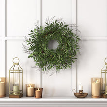 Load image into Gallery viewer, Artificial 24&quot; Olive Leaf Polyester Wreath 941AH
