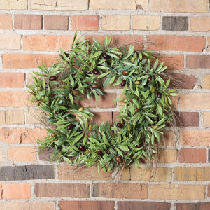 Artificial 24" Olive Leaf Polyester Wreath 3148AH