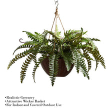 Load image into Gallery viewer, Artificial Boston Fern Plant in Basket MRM4059
