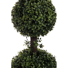 Load image into Gallery viewer, Artificial Double Ball Floor Boxwood Topiary in Pot Liner Liner MRM1343
