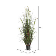Load image into Gallery viewer, 48&quot; H x 24&quot; W x 24&quot; D Artificial Eucalyptus Grass in Pot 7166RR

