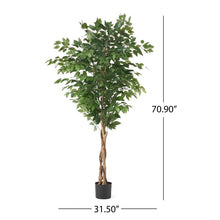 Load image into Gallery viewer, Artificial Ficus Tree in Pot 70.9&quot; x 31.5&quot; x 31.5&quot;
