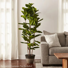 Load image into Gallery viewer, Artificial Fiddle Leaf Fig Tree in Pot
