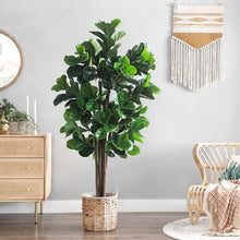 Load image into Gallery viewer, 71&quot;H Artificial Fiddle Leaf Fig Tree in Pot
